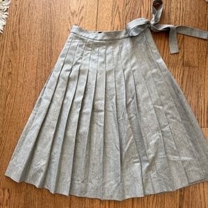 Jcrew Collection wool pleated kilt skirt XS S 0 2 j crew